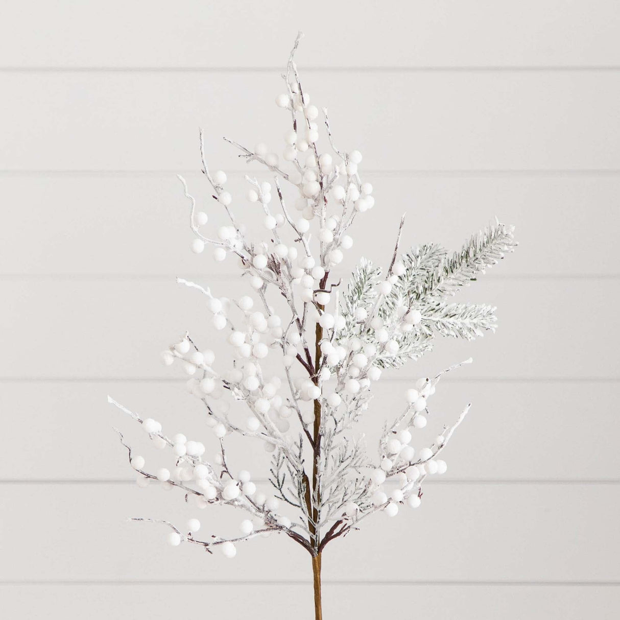 30" Artificial Flocked Berry Stems - Set of 3-Stem-Parc Decor