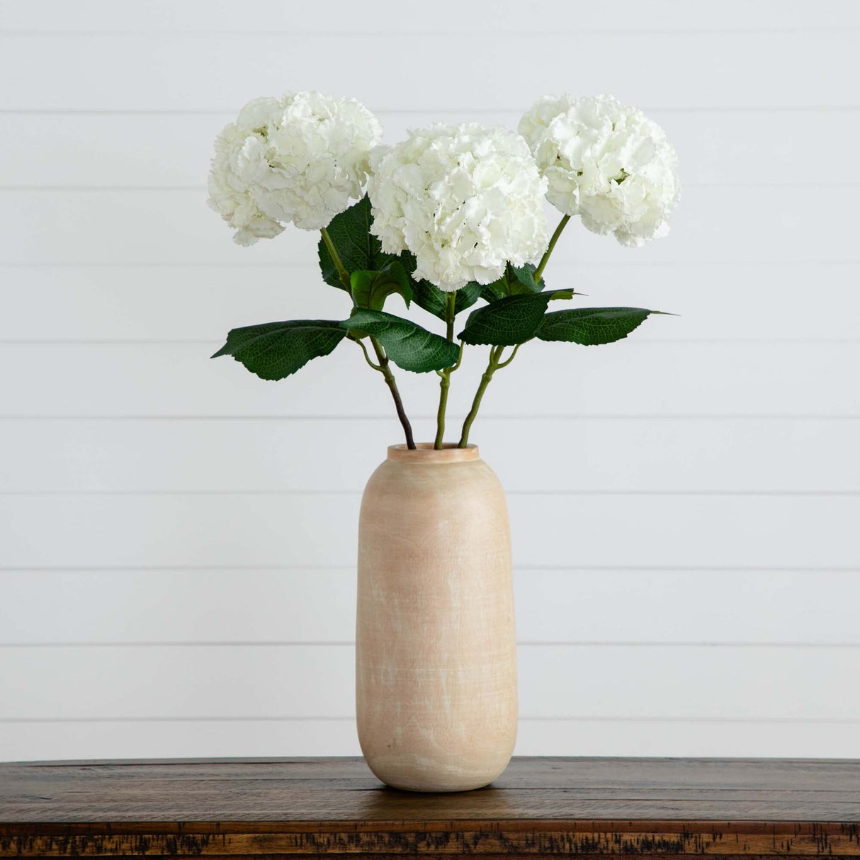 30" Artificial Hydrangea Flower Stems- Set of 3-Stem-Parc Decor