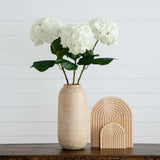 30" Artificial Hydrangea Flower Stems- Set of 3-Stem-Parc Decor