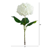 30" Artificial Hydrangea Flower Stems- Set of 3-Stem-Parc Decor