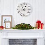 30” Christmas Artificial Pine Triple Candelabrum with 35 Clear Lights and Pine Cones-Candelabrum-Parc Decor