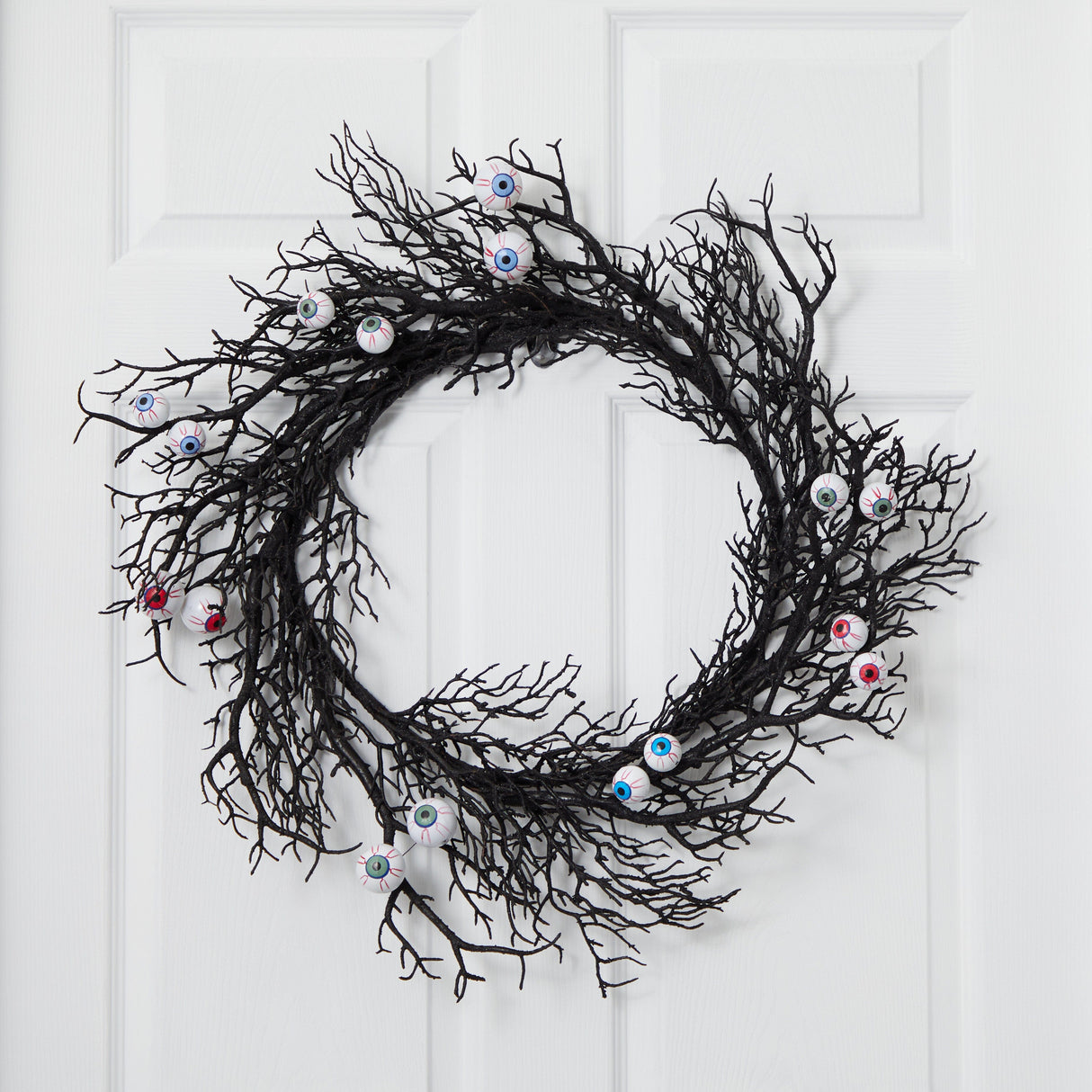 30" Halloween Gazing Eyeballs Twig Wreath-Wreath-Parc Decor