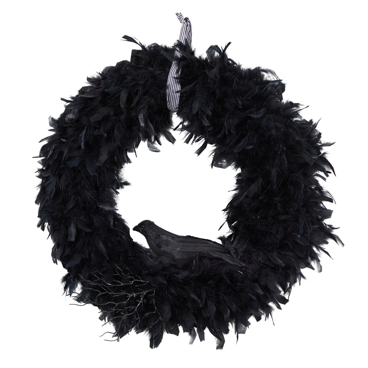 30" Halloween Raven Wreath-Wreath-Parc Decor
