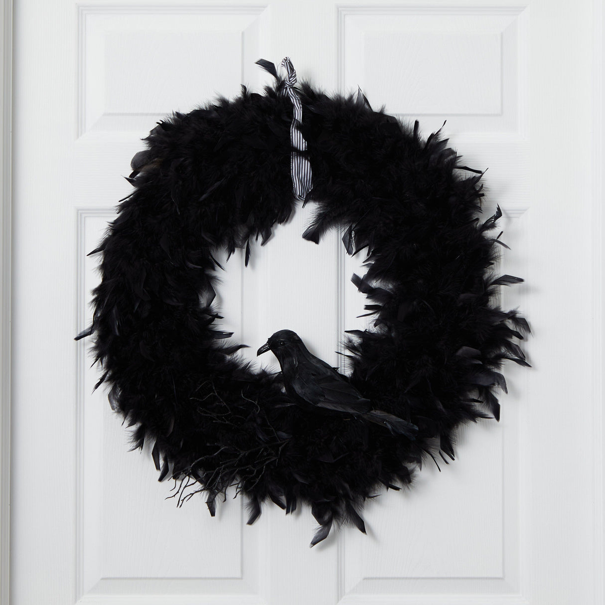 30" Halloween Raven Wreath-Wreath-Parc Decor