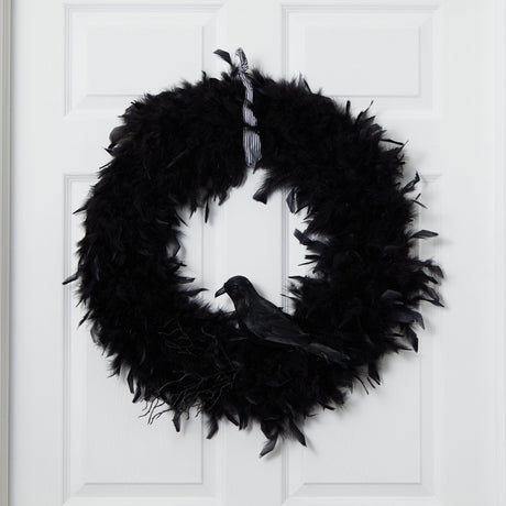 30" Halloween Raven Wreath-Wreath-Parc Decor