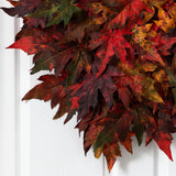 30" Maple Leaf Wreath-Wreath-Parc Decor