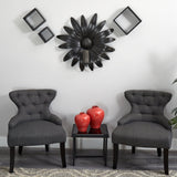 30” x 30” Brushed Metal Daisy Flower Sconce Candle Holder Wall Art Decor-Parc Decor