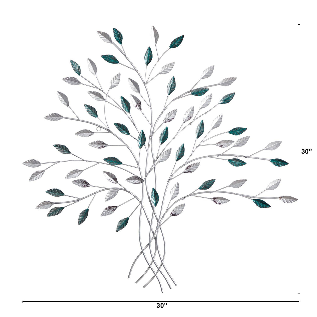 30” x 30” Hand-Painted Metal Tree of Life Wall Art Decor-Parc Decor