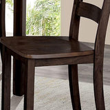 30"H Solid Rubberwood 5-Piece Dining Table Set with Slat Back Chairs-Parc Decor