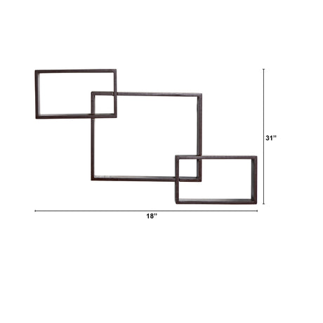 31” Floating Boxes Wall Shelves-Parc Decor