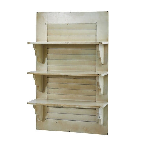 31.75” Vintage Window Shutter Shelving Wall Decor-Parc Decor