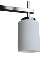 31"W 4-Light Kitchen Island Light Fixture Brushed Nickel Finish Frosted Glass Shade