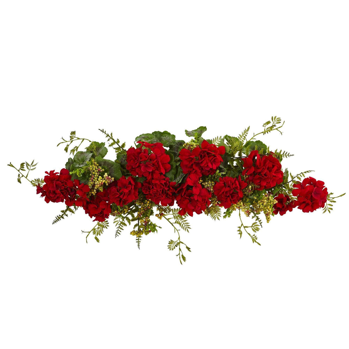 32” Geranium and Berry Swag-Swag-Parc Decor