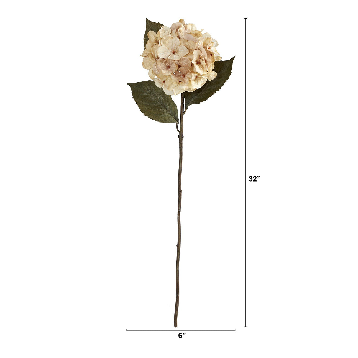 32” Hydrangea Artificial Flower (Set of 6)-Stem-Parc Decor