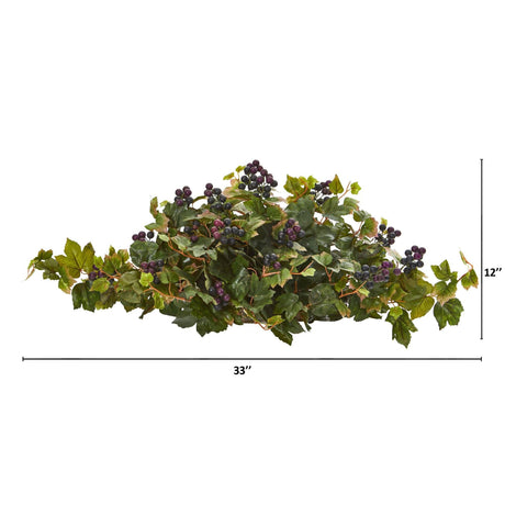 33” Grape Leaf Artificial Ledge Plant-Parc Decor