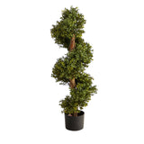 33” Boxwood Topiary Spiral Artificial Tree (Indoor/Outdoor)-Tree-Parc Decor