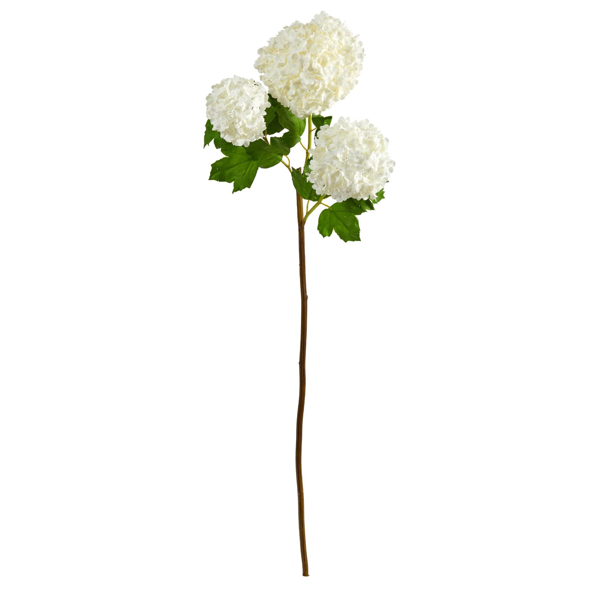 33” Snowball Hydrangea Artificial Flower (Set of 2)-Stem-Parc Decor