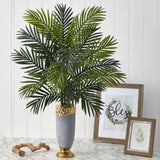 34” Areca Palm Artificial Plant in Designer Planter-Parc Decor