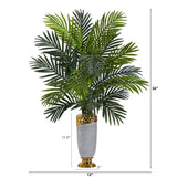34” Areca Palm Artificial Plant in Designer Planter-Parc Decor