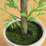 34” Lavender Topiary Artificial Tree-Parc Decor