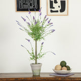 34” Lavender Topiary Artificial Tree-Parc Decor