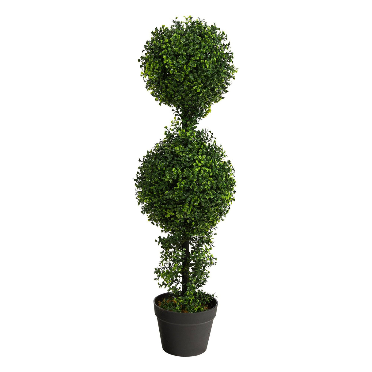 34” Boxwood Double Ball Topiary Artificial Tree (Indoor/Outdoor)-Tree-Parc Decor