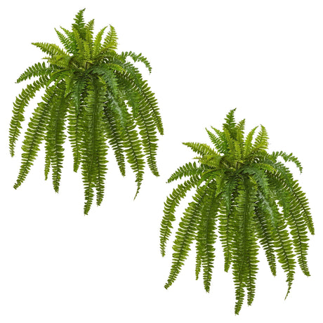 35” Boston Fern Artificial Plant (Set of 2)-Parc Decor