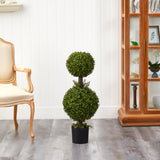 35” Double Boxwood Topiary-Parc Decor
