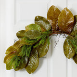 35” Fall Magnolia Leaf Artificial Swag-Swag-Parc Decor
