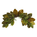 35” Fall Magnolia Leaf Artificial Swag-Swag-Parc Decor