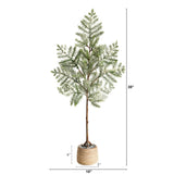 35'' Frosted Pine Artificial Christmas Tree in Decorative Planter-Christmas Tree-Parc Decor