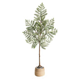 35'' Frosted Pine Artificial Christmas Tree in Decorative Planter-Christmas Tree-Parc Decor