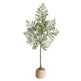35'' Frosted Pine Artificial Christmas Tree in Decorative Planter-Christmas Tree-Parc Decor