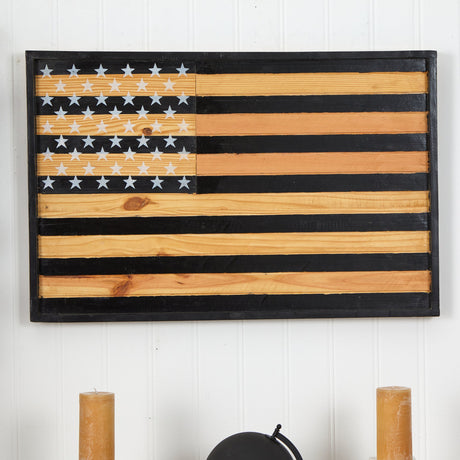 36” American Wood Flag Wall Decor-Parc Decor