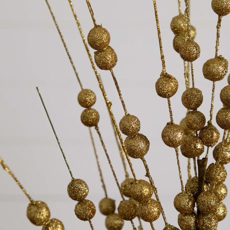 36" Artificial Gold Berry Stem - Set of 3-Stem-Parc Decor