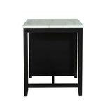 36" Modern Dining Table Set with 2 Stool, High Gloss Table Top, USB-A & USB-C Charging Ports