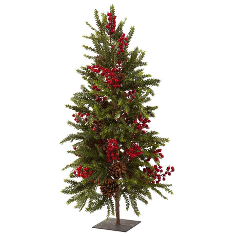 36” Pine & Berry Christmas Tree-Christmas Tree-Parc Decor
