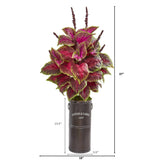 37” Coleus Artificial Plant in Decorative Planter-Parc Decor