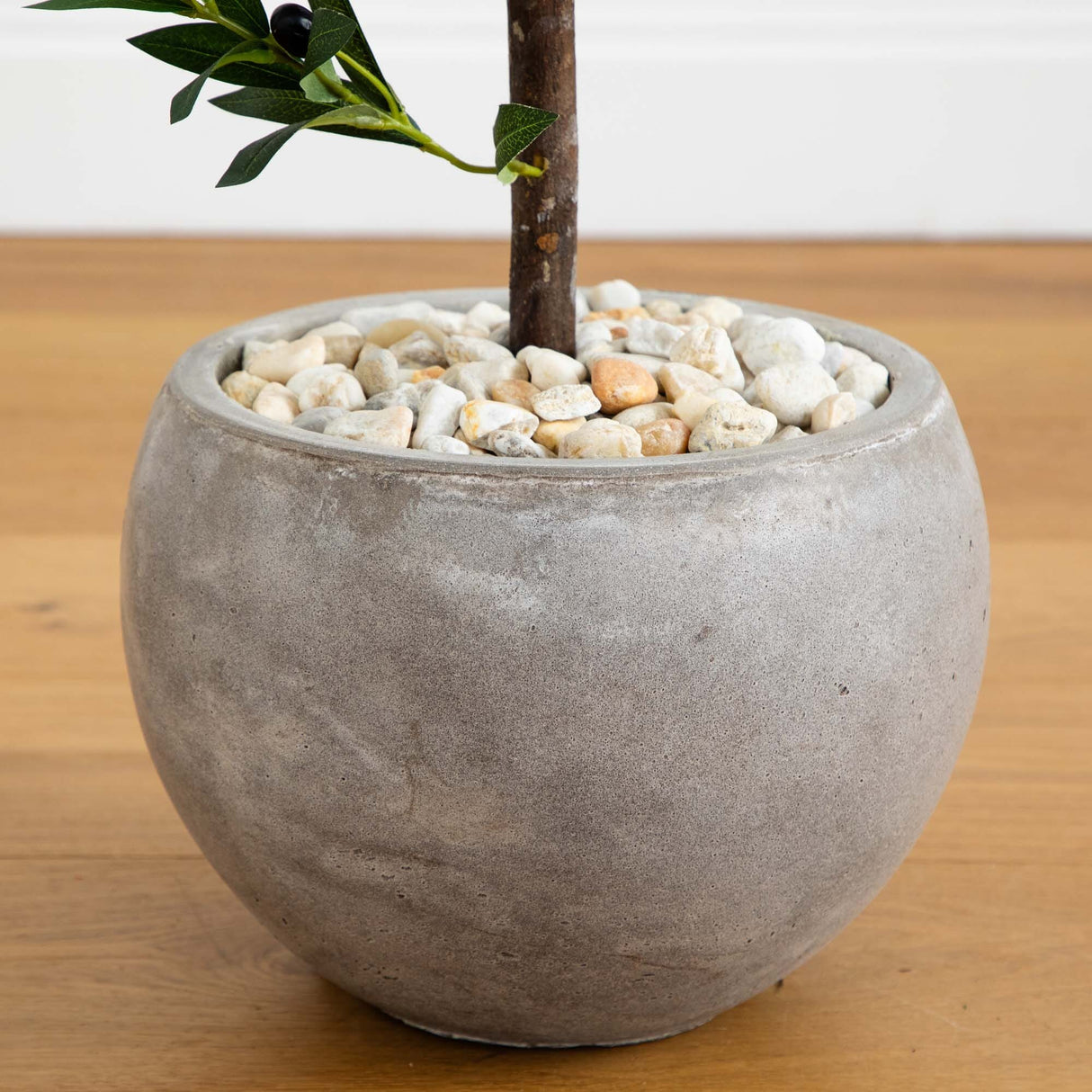 38” Olive Topiary Artificial Tree in Bowl Planter(Indoor/Outdoor)-Parc Decor