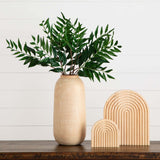 38" Artificial Palmate Fern Stems - Set of 3-Stem-Parc Decor