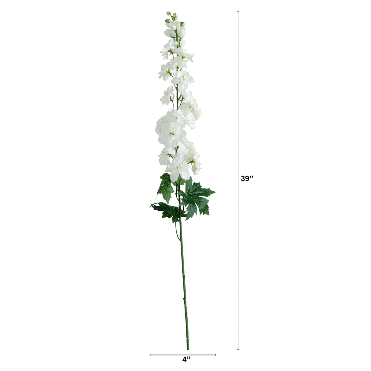 39" Artificial Delphinium Flower Stems- Set of 3-Stem-Parc Decor
