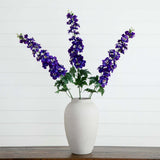 39" Artificial Delphinium Flower Stems- Set of 3-Stem-Parc Decor