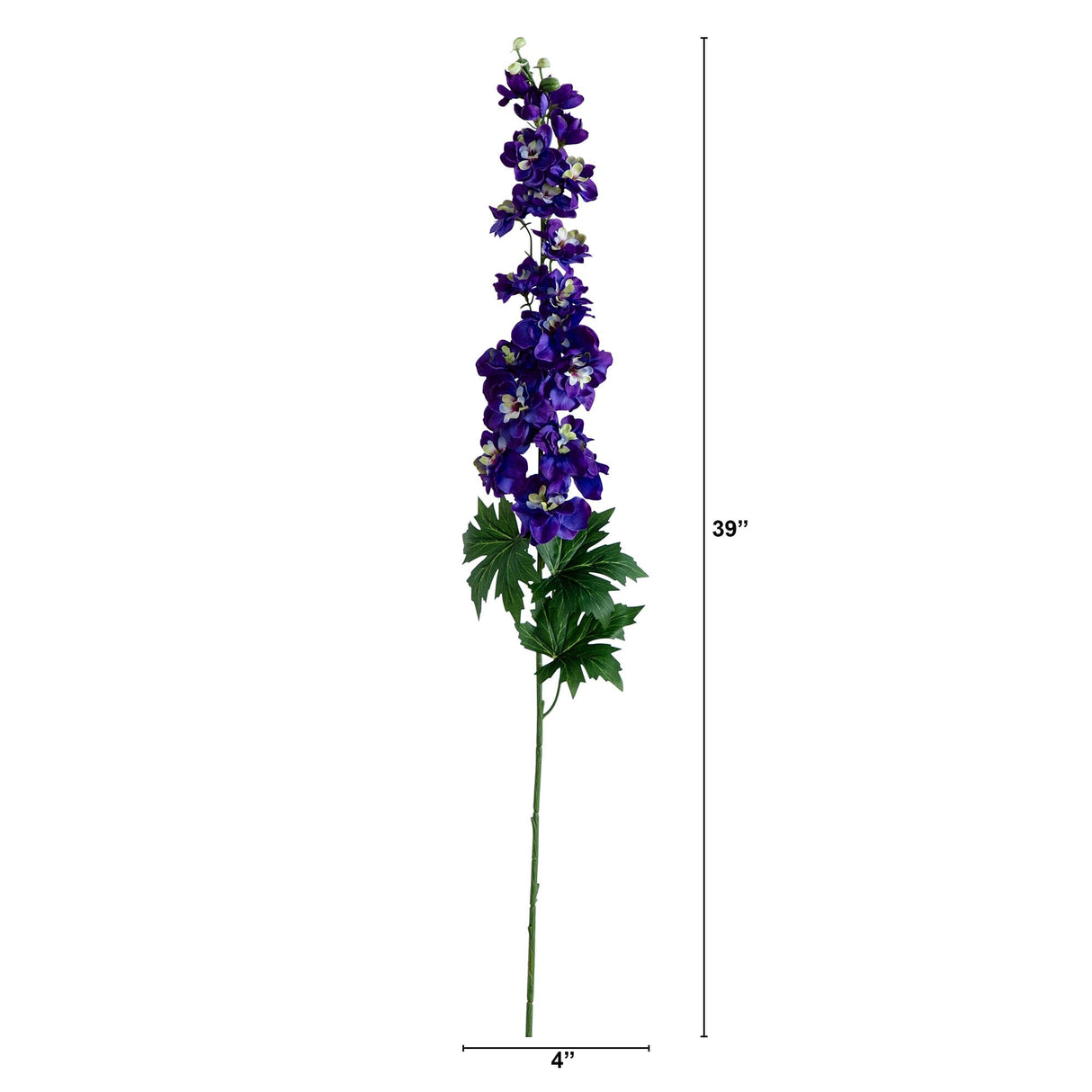 39" Artificial Delphinium Flower Stems- Set of 3-Stem-Parc Decor