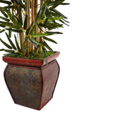 3.5’ Bamboo Tree in Wooden Decorative Planter-Parc Decor