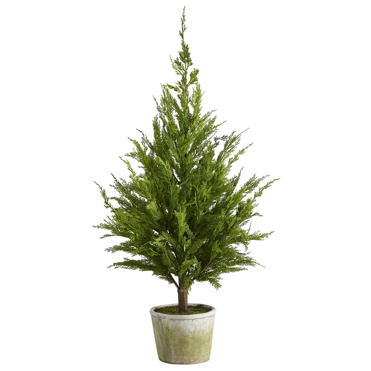 3.5’ Cedar Pine “Natural Look” Artificial Tree in Decorative Planter-Parc Decor