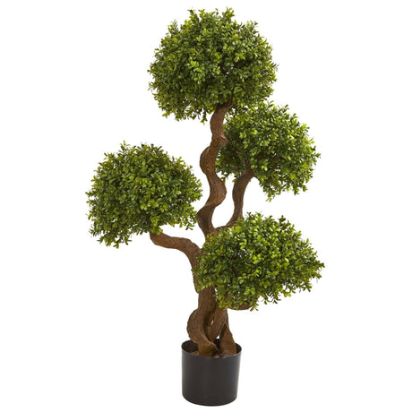 3.5’ Four Ball Boxwood Artificial Topiary Tree-Parc Decor