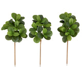 3.5’ Artificial Fiddle Leaf Fig Tree - Set of 3 (No Pot)-Tree-Parc Decor