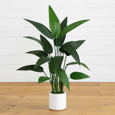 3.5' Artificial Sky Bird Tree in White Decorative Planter-Tree-Parc Decor