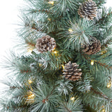 3.5’ Frosted Tip British Columbia Mountain Pine Artificial Christmas Tree-Christmas Tree-Parc Decor