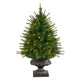 3.5’ New England Pine Artificial Christmas Tree with 50 Clear Lights and 117 Bendable Branches in Iron Colored Urn-Christmas Tree-Parc Decor